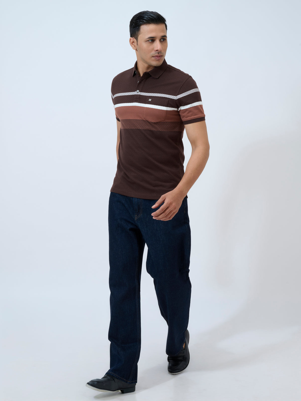 Chocolate Torte Stripe Polo