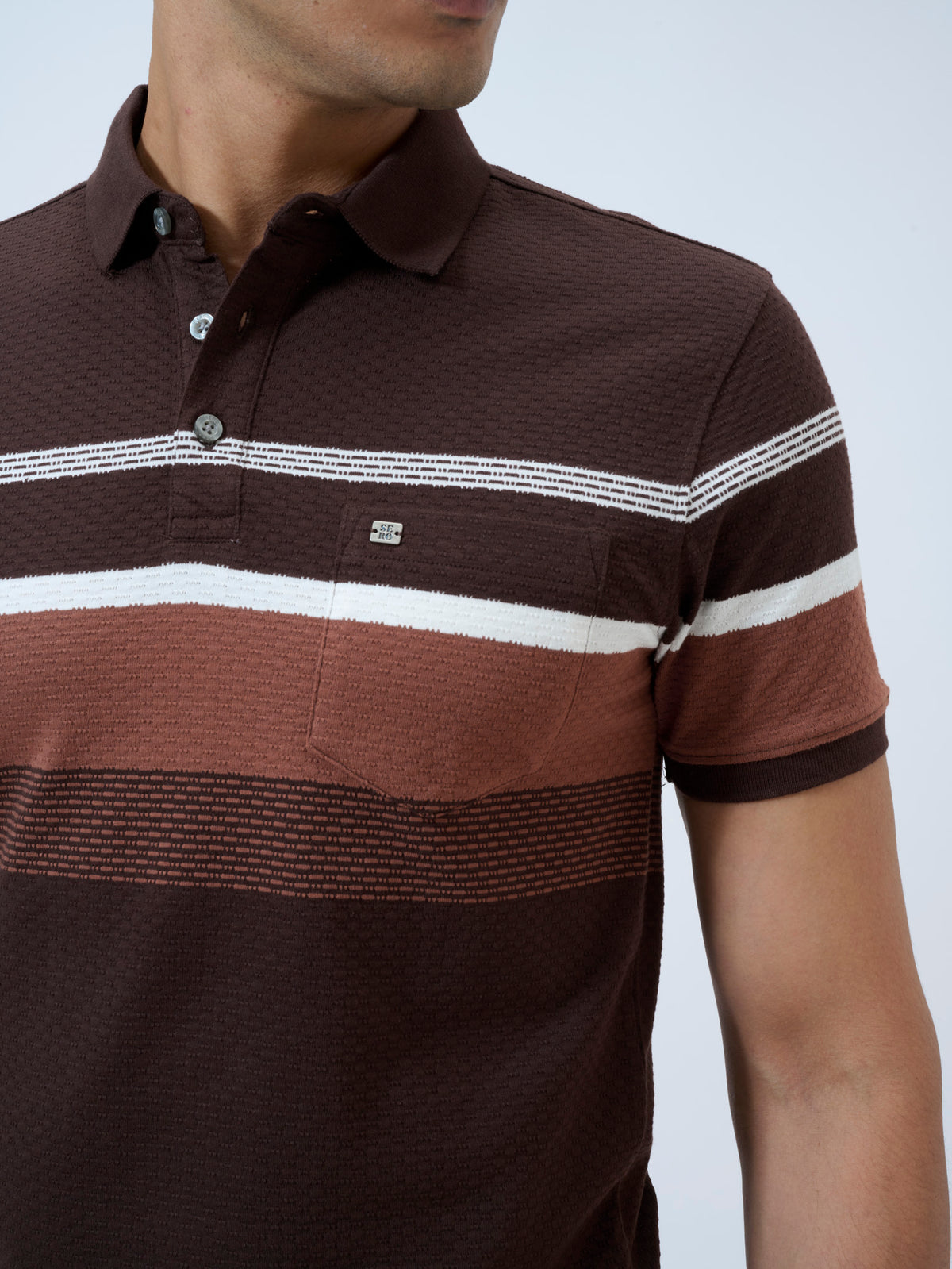 Chocolate Torte Stripe Polo