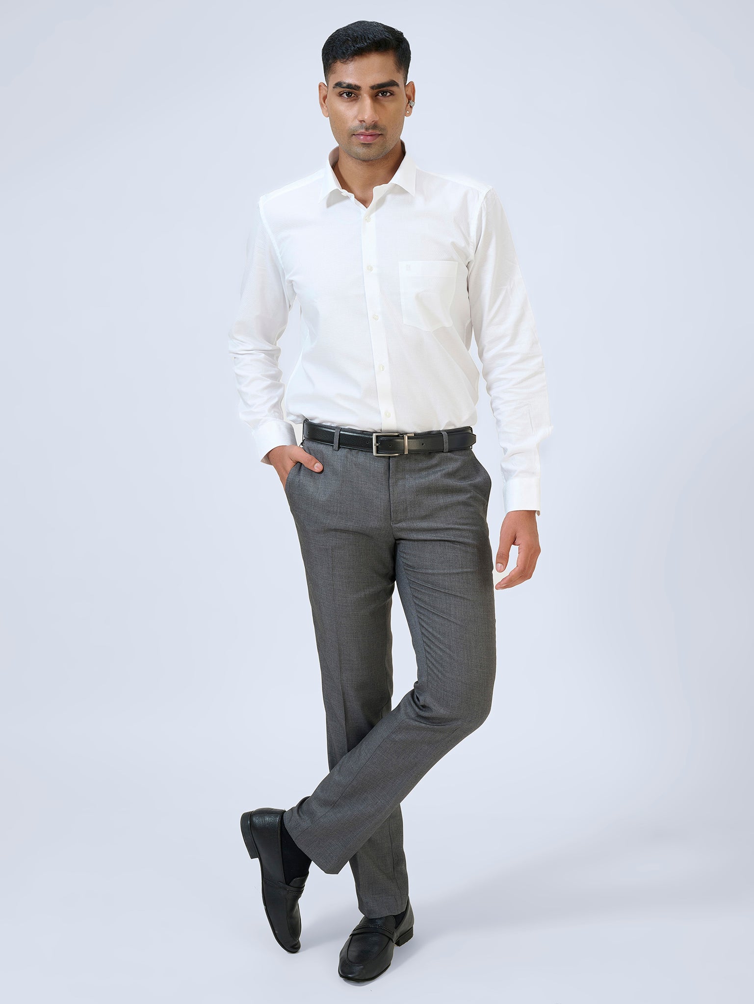 Iron Grey Dobby Trousers
