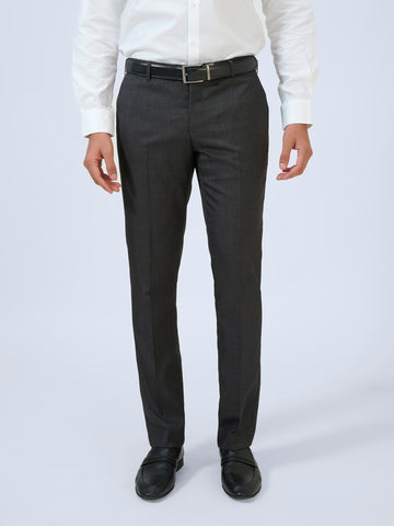 Charcoal Grey Dobby Trousers