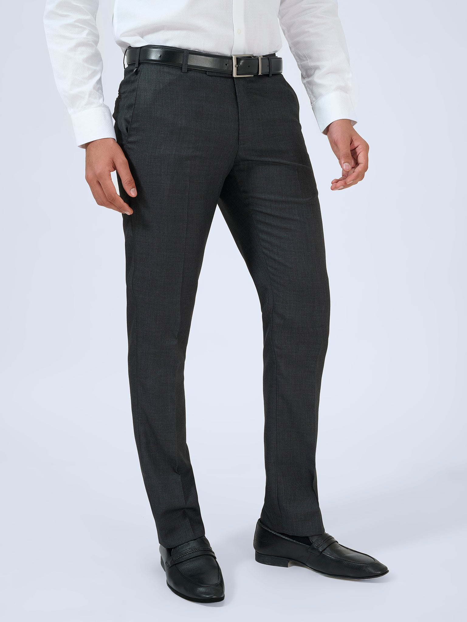 Carbon Grey Dobby Trousers
