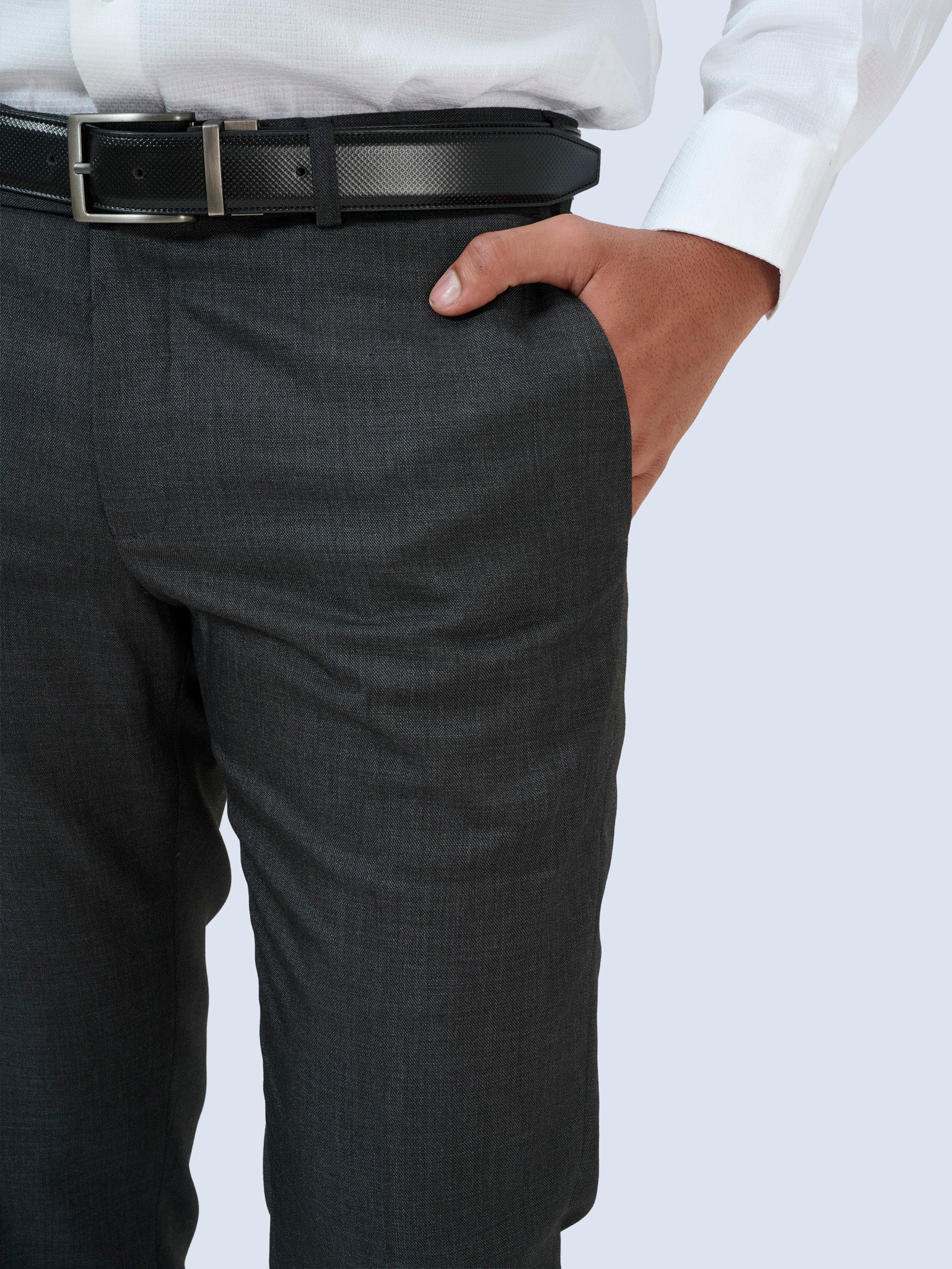 Carbon Grey Dobby Trousers