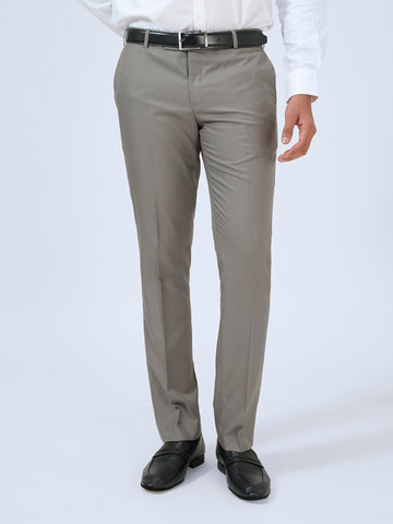Taupe Grey Dobby Trousers