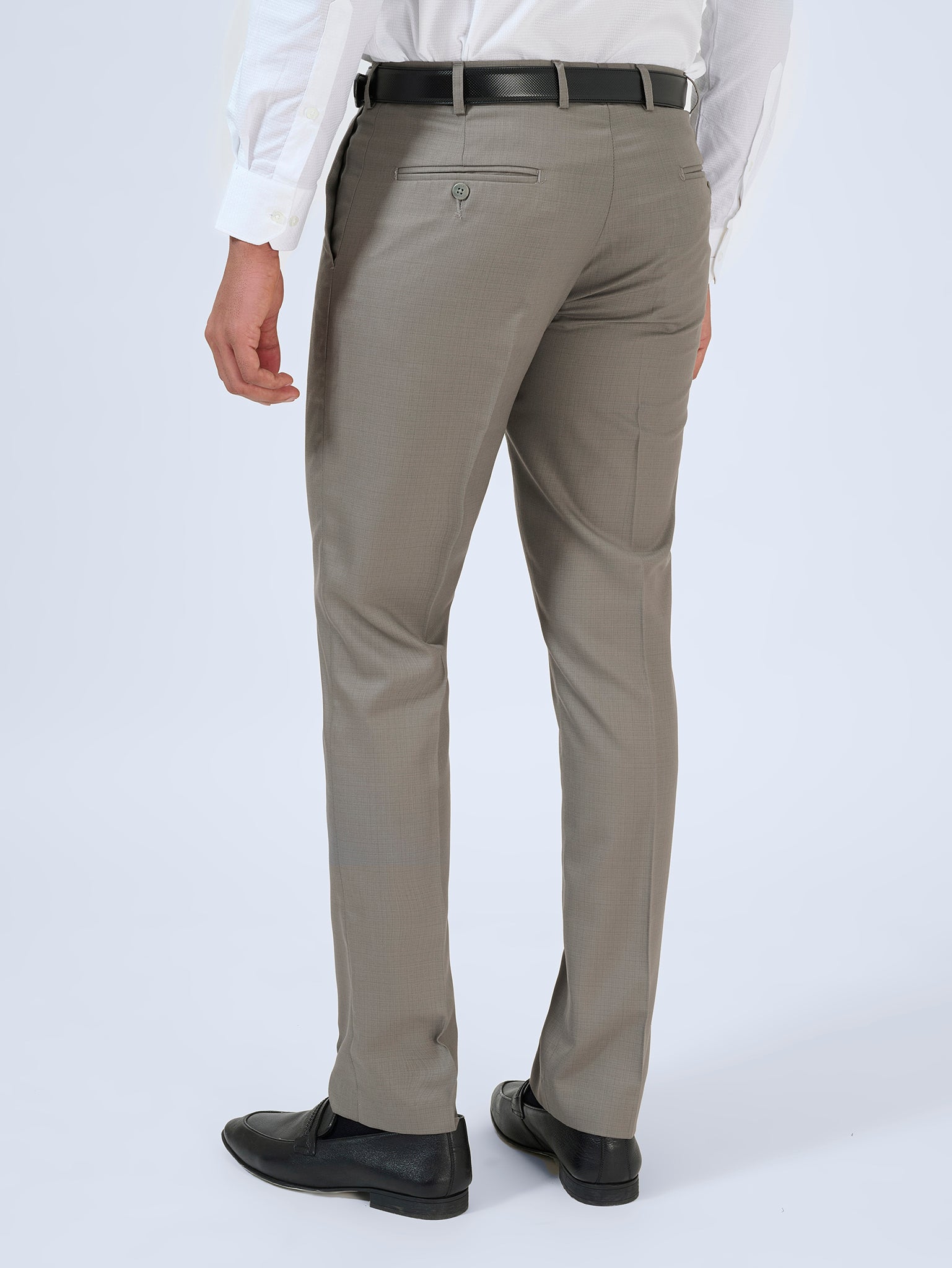 Taupe Grey Dobby Trousers