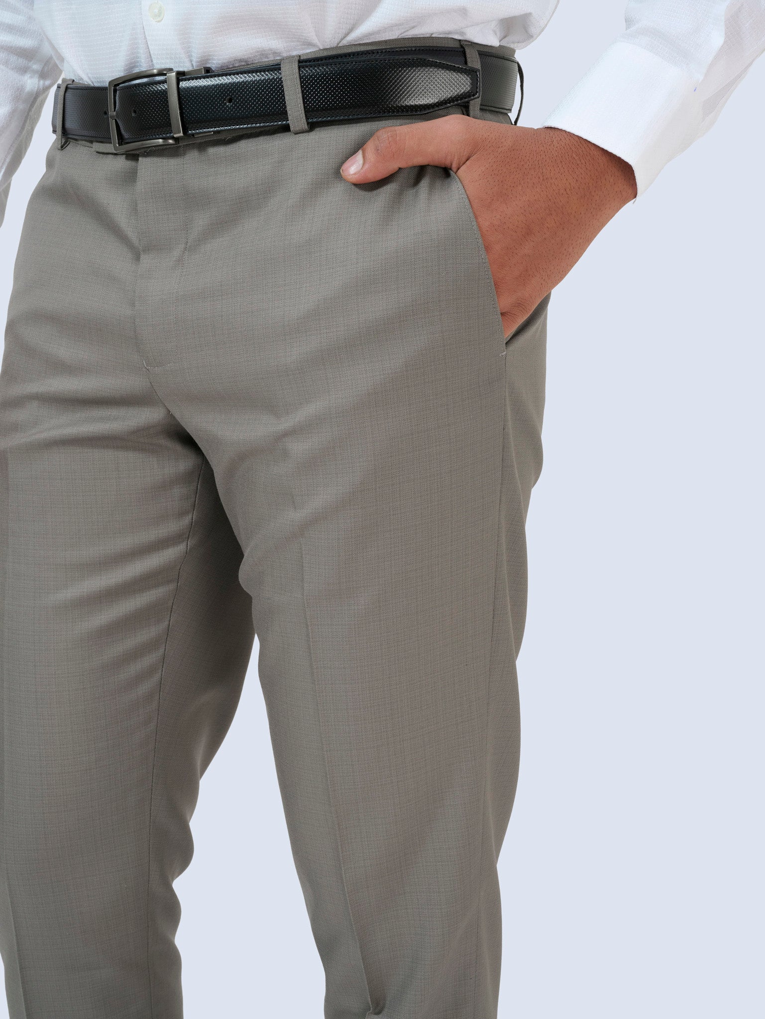 Taupe Grey Dobby Trousers