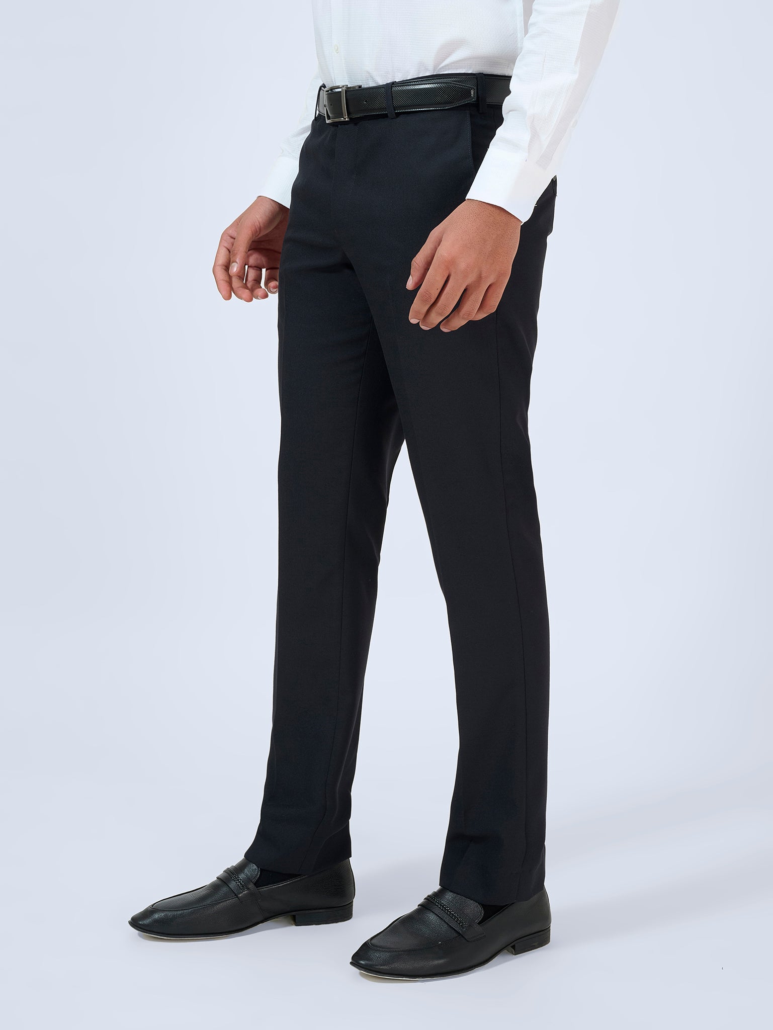 Almost Black Dobby Trousers