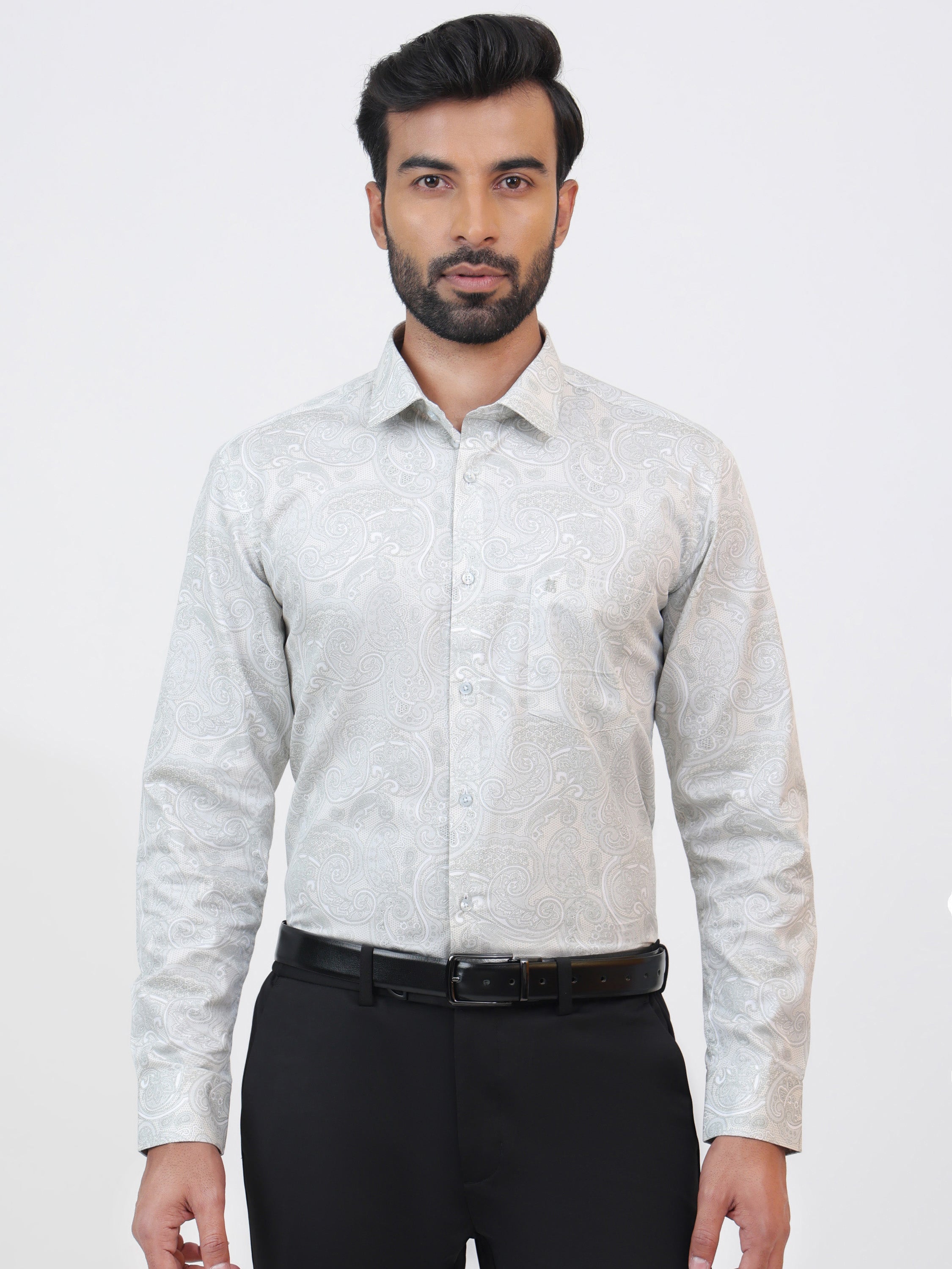 Emboss Sky Silver Shirt