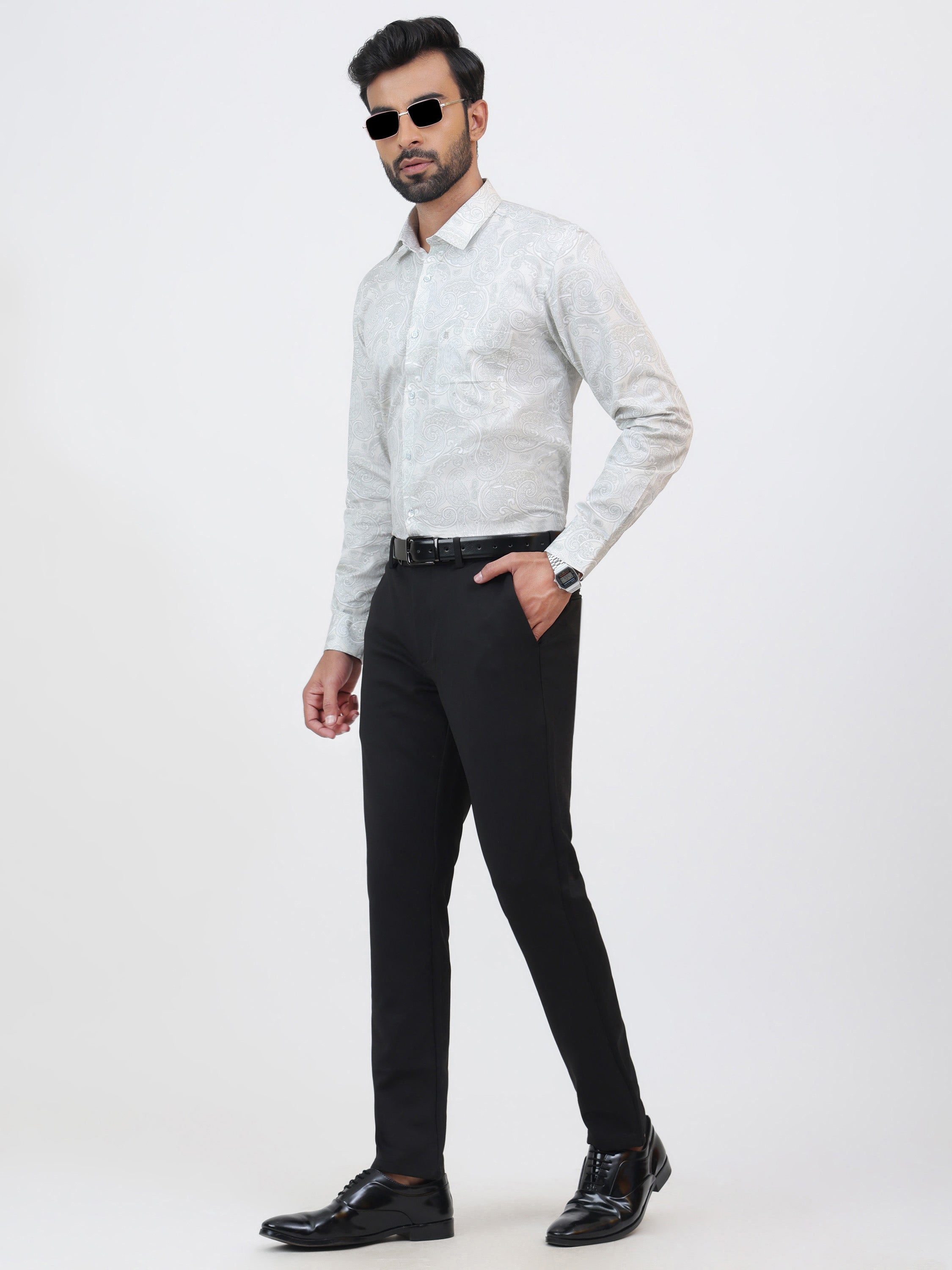 Emboss Sky Silver Shirt