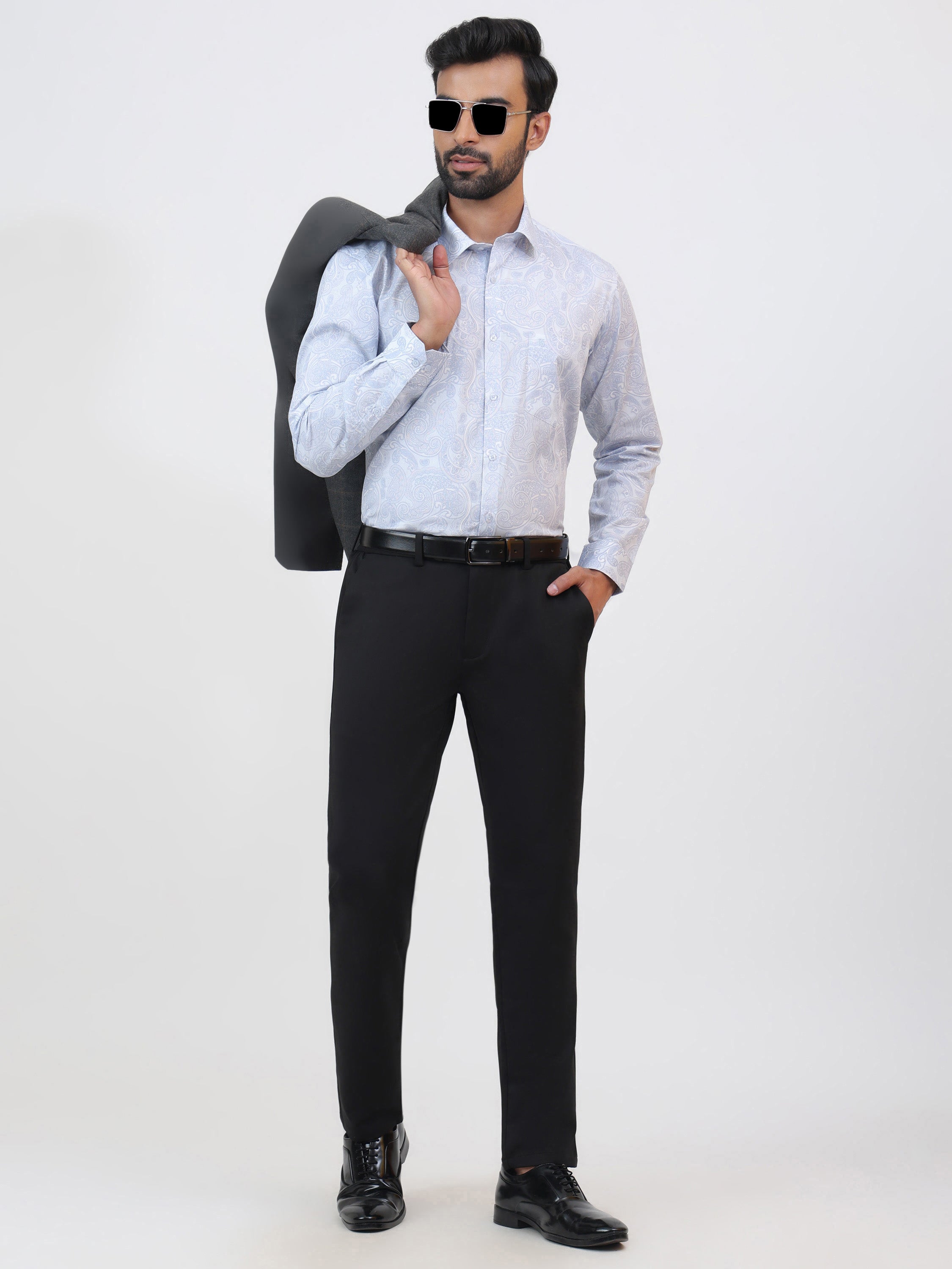 Emboss Pale Silver Shirt