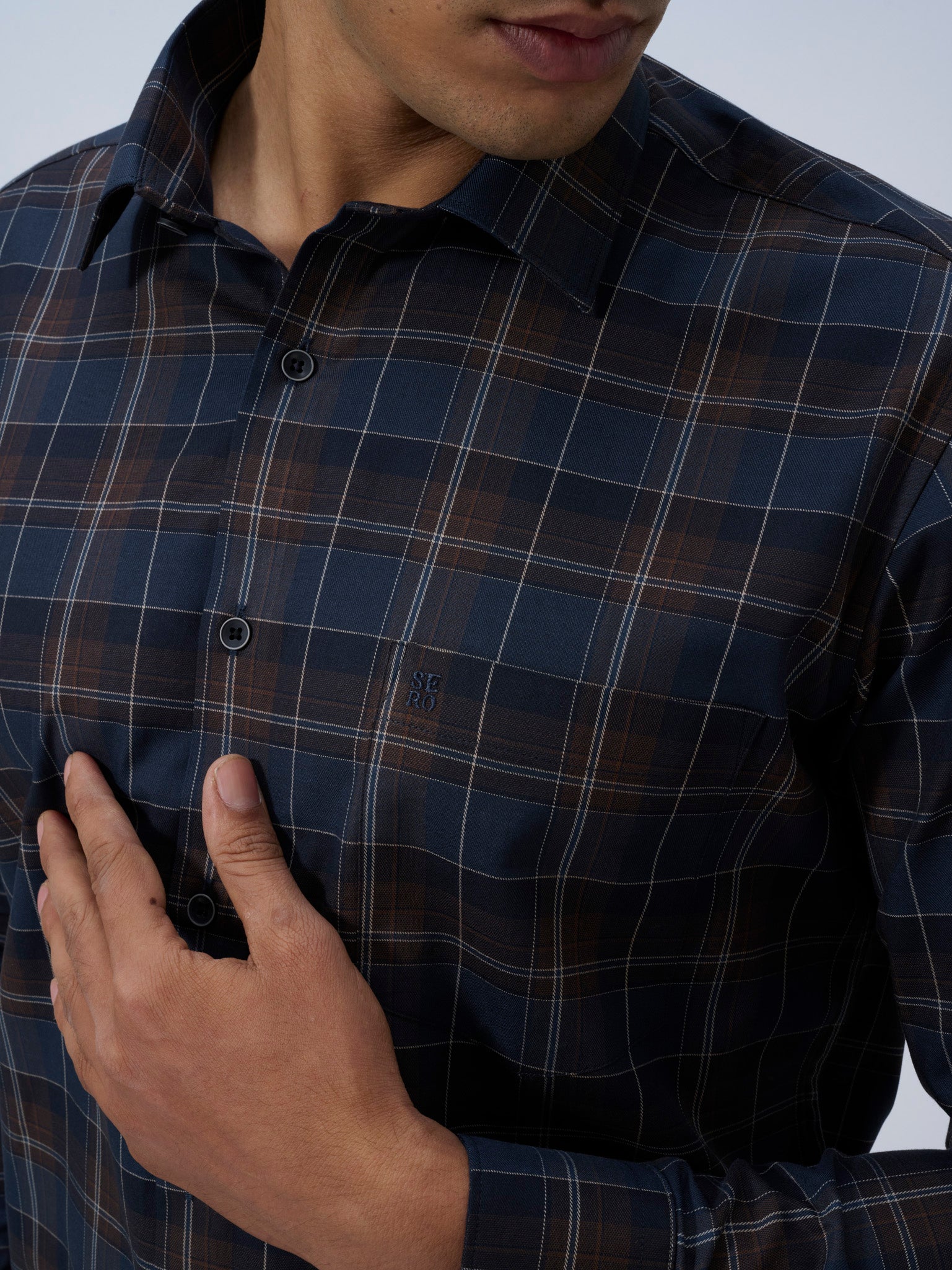 Mystic Navy Tartan Shirt