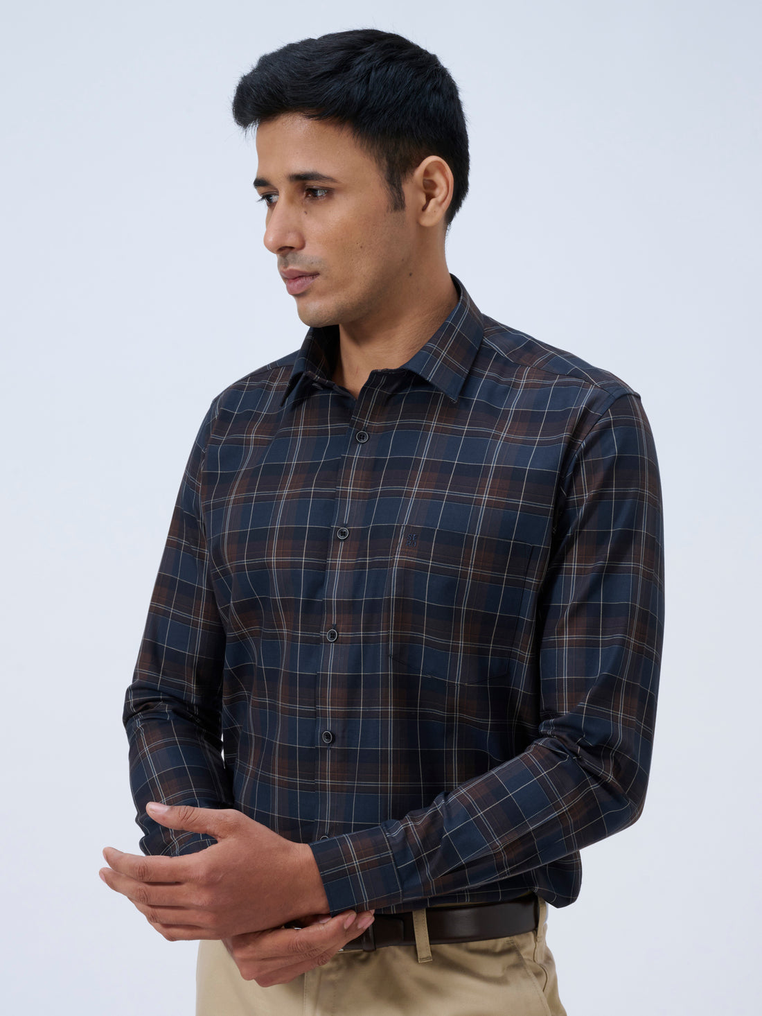 Mystic Navy Tartan Shirt