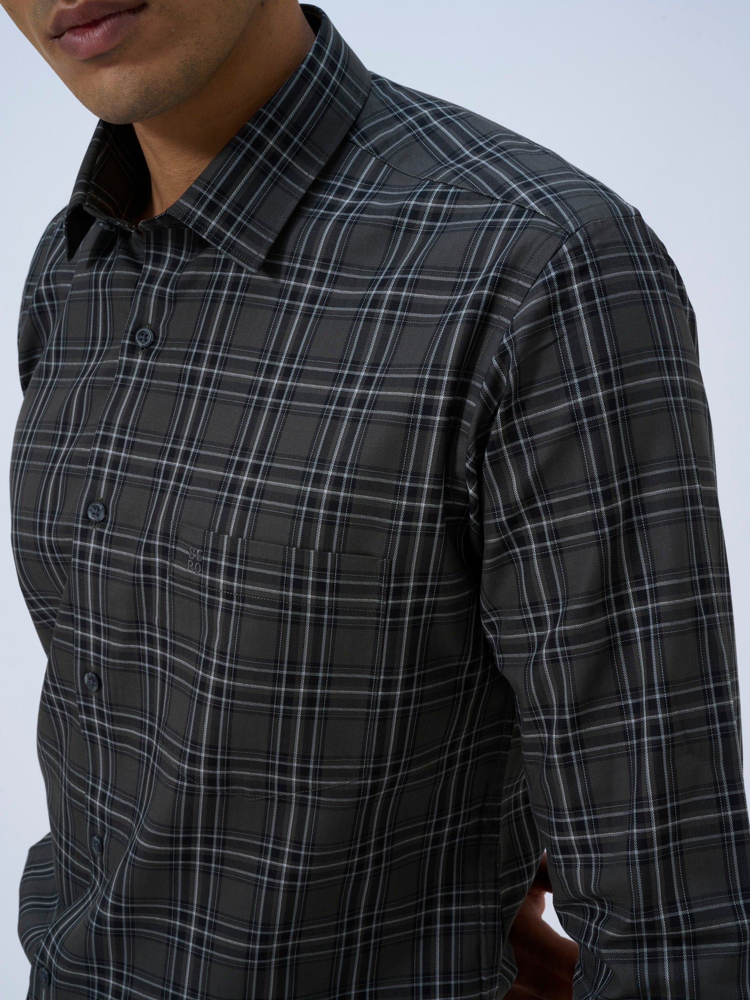 Graphite Grey Tartan Shirt