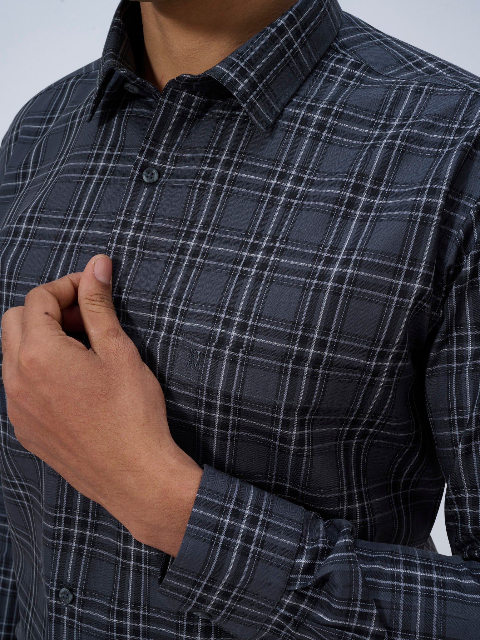 Gunmetal Grey Tartan Shirt