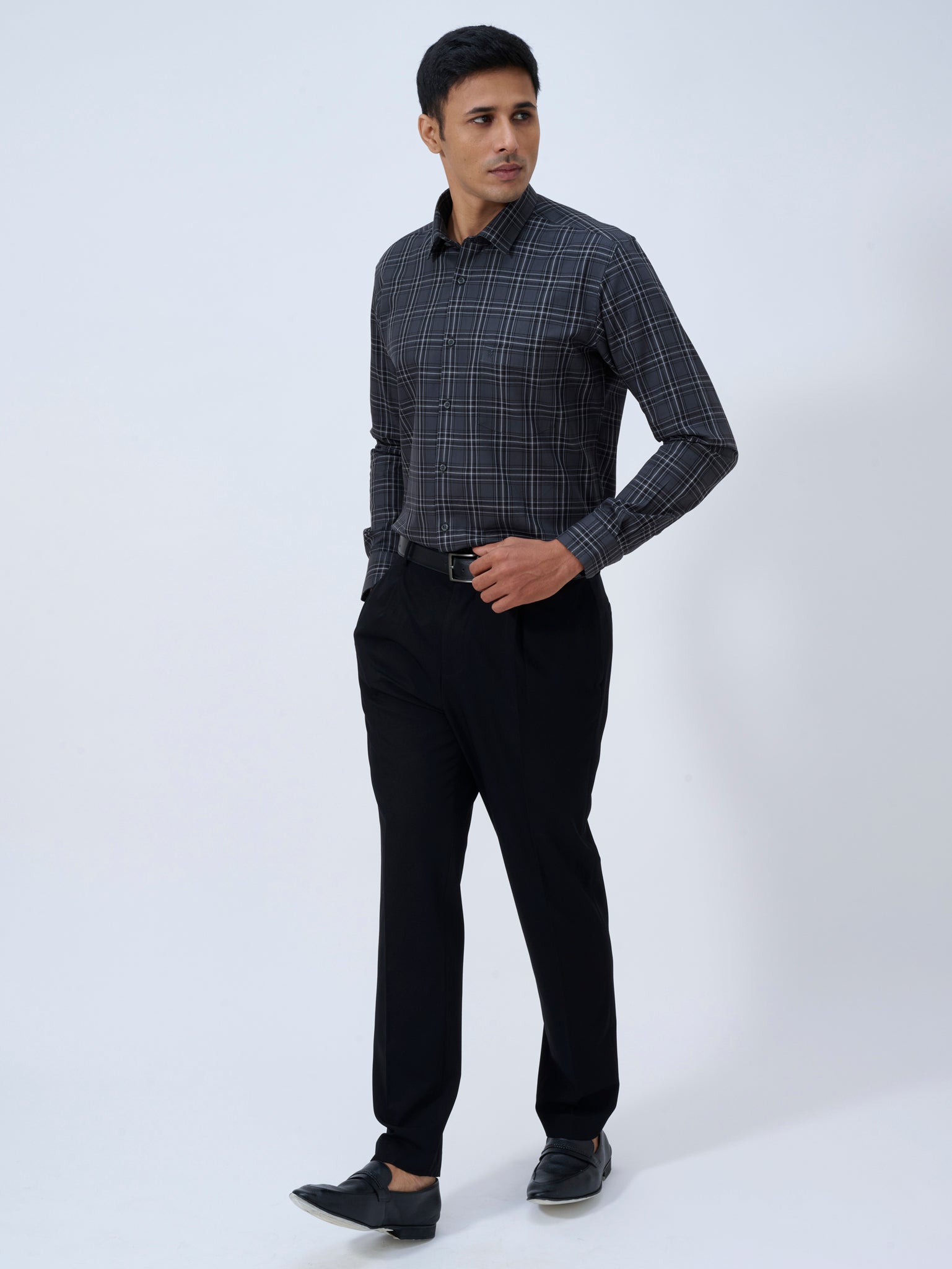 Gunmetal Grey Tartan Shirt