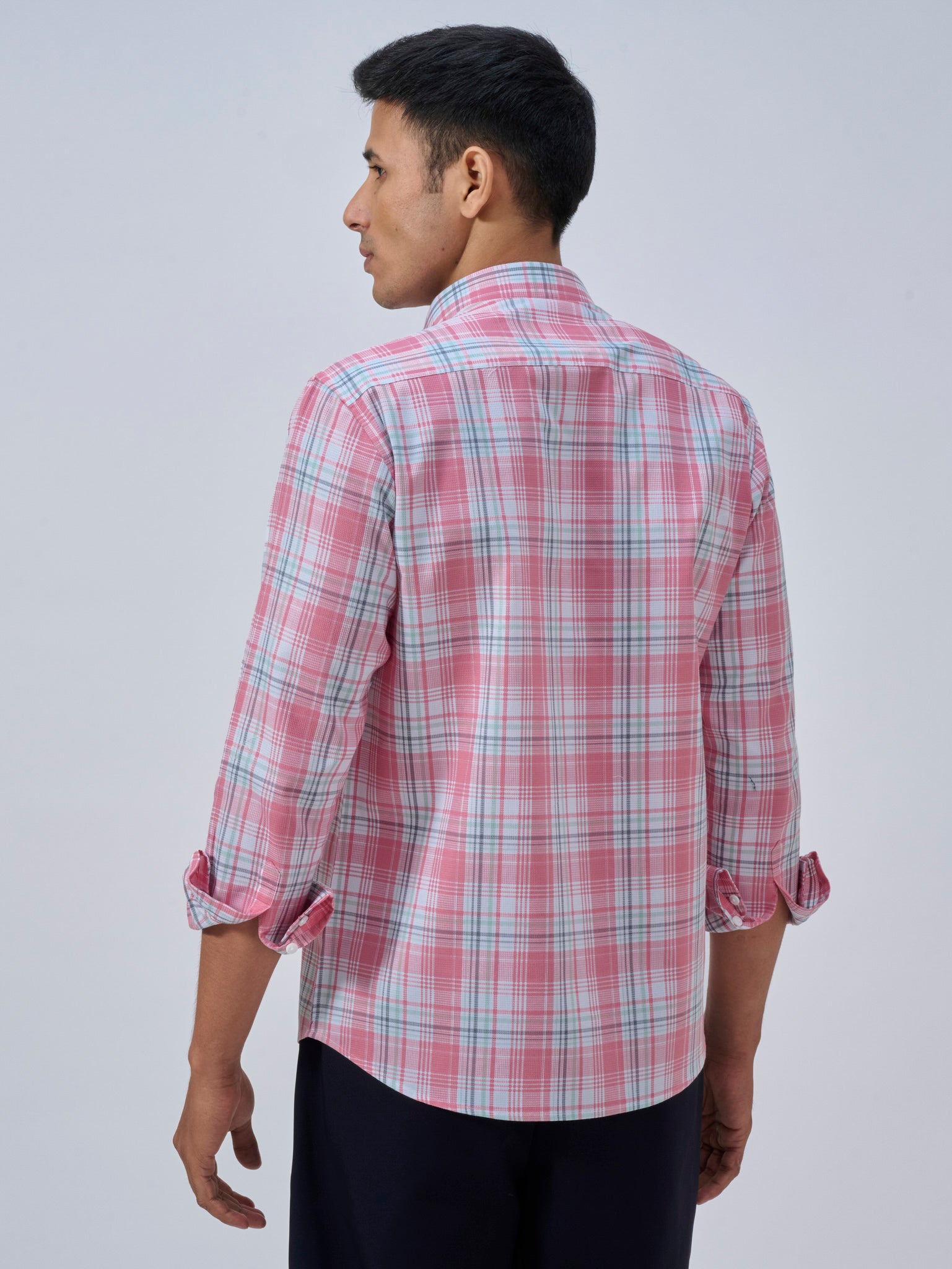 Peach Blossom Check Shirt