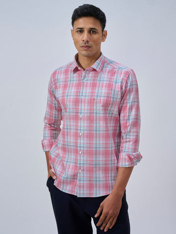 Peach Blossom Check Shirt