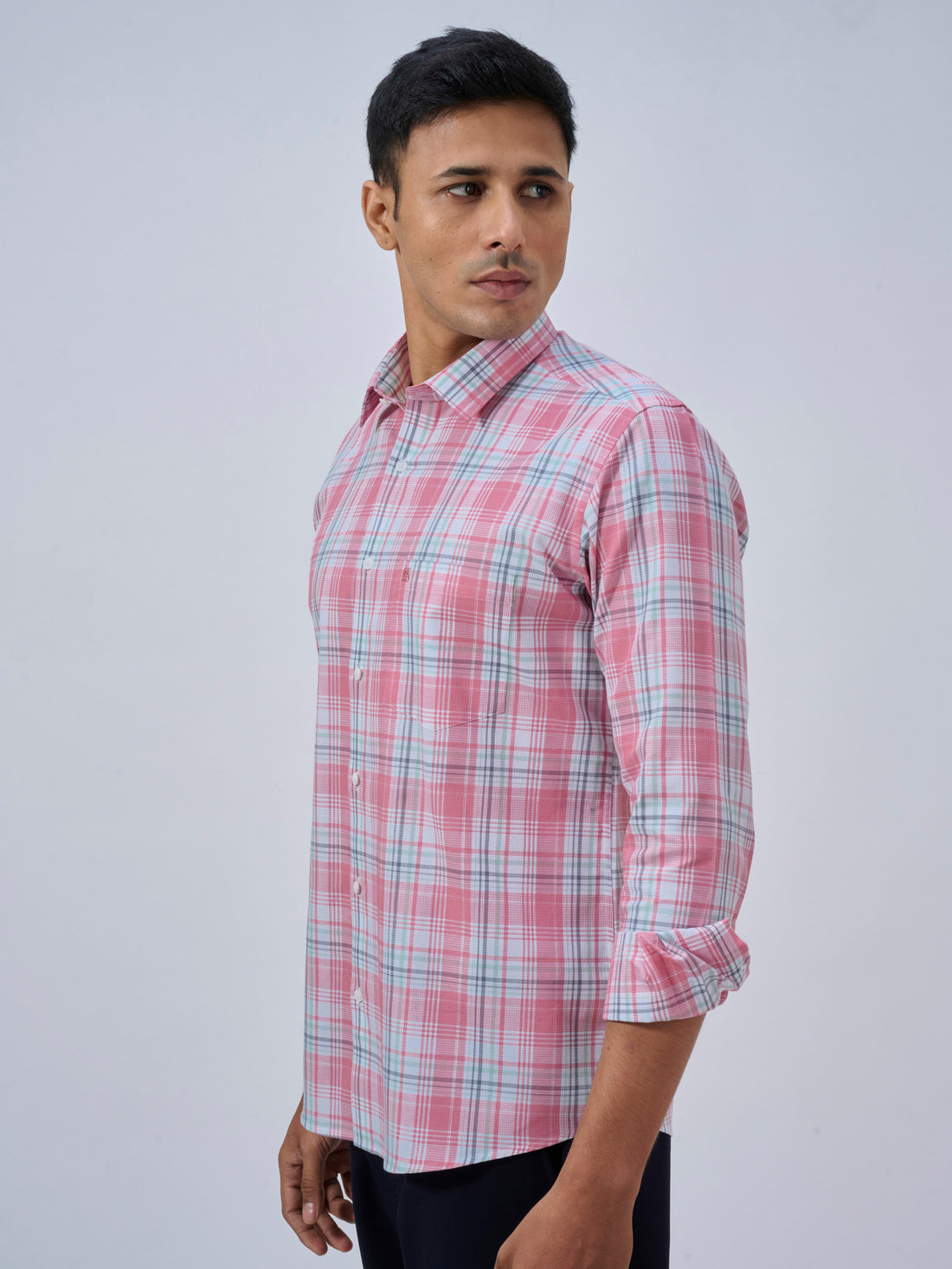 Peach Blossom Check Shirt