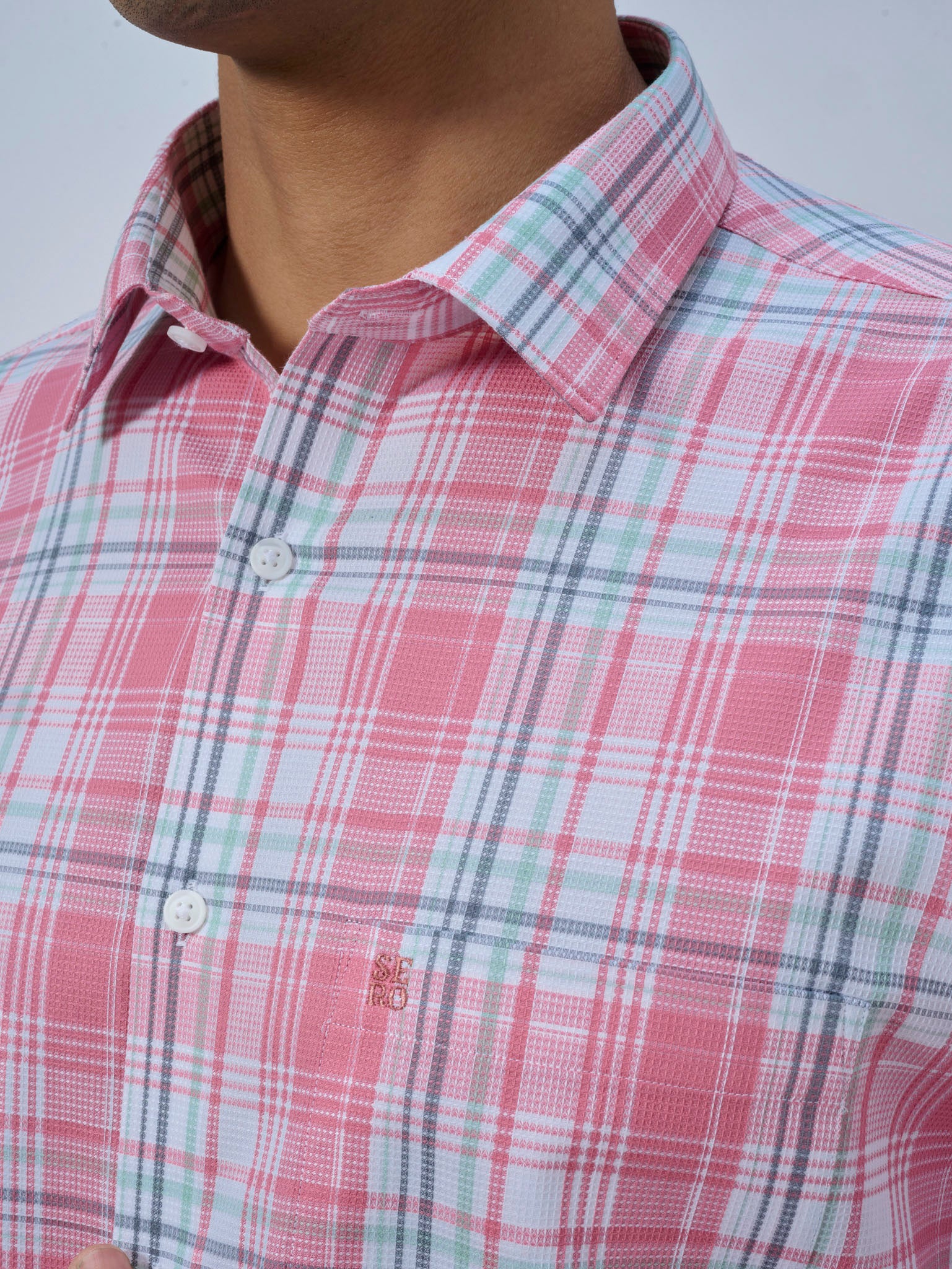Peach Blossom Check Shirt