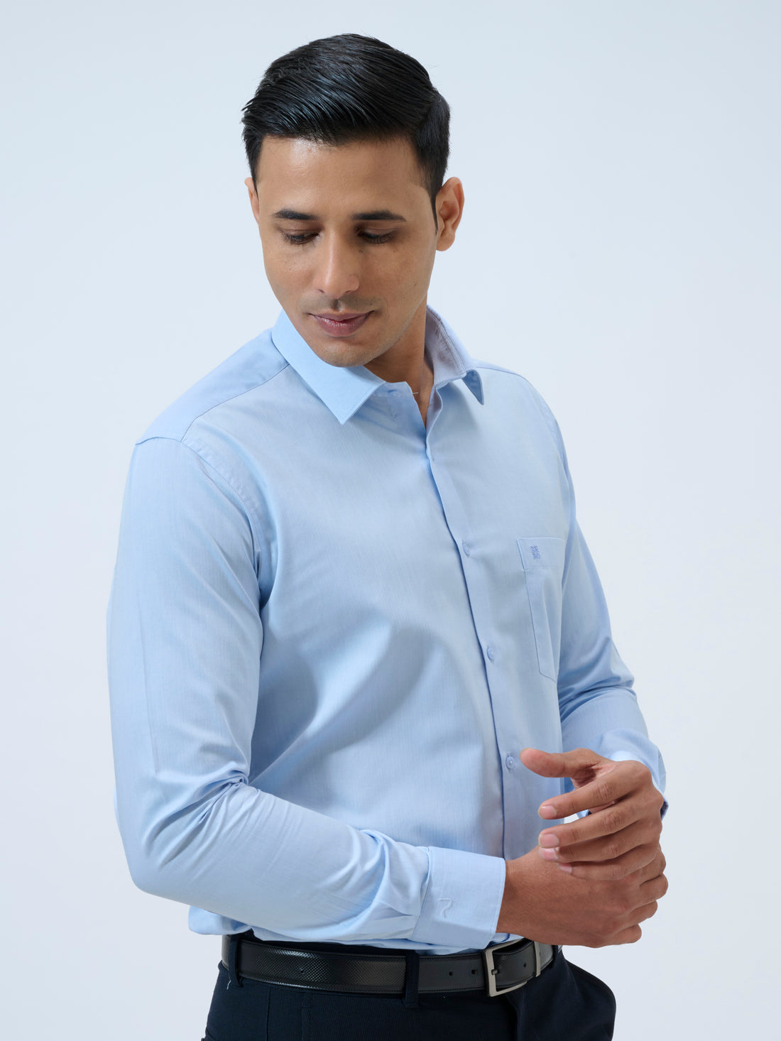 Zen Blue Solid Shirt