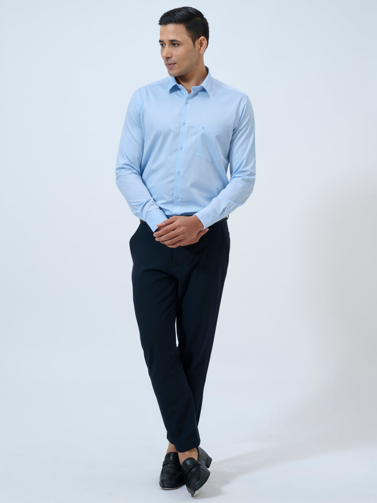 Zen Blue Solid Shirt