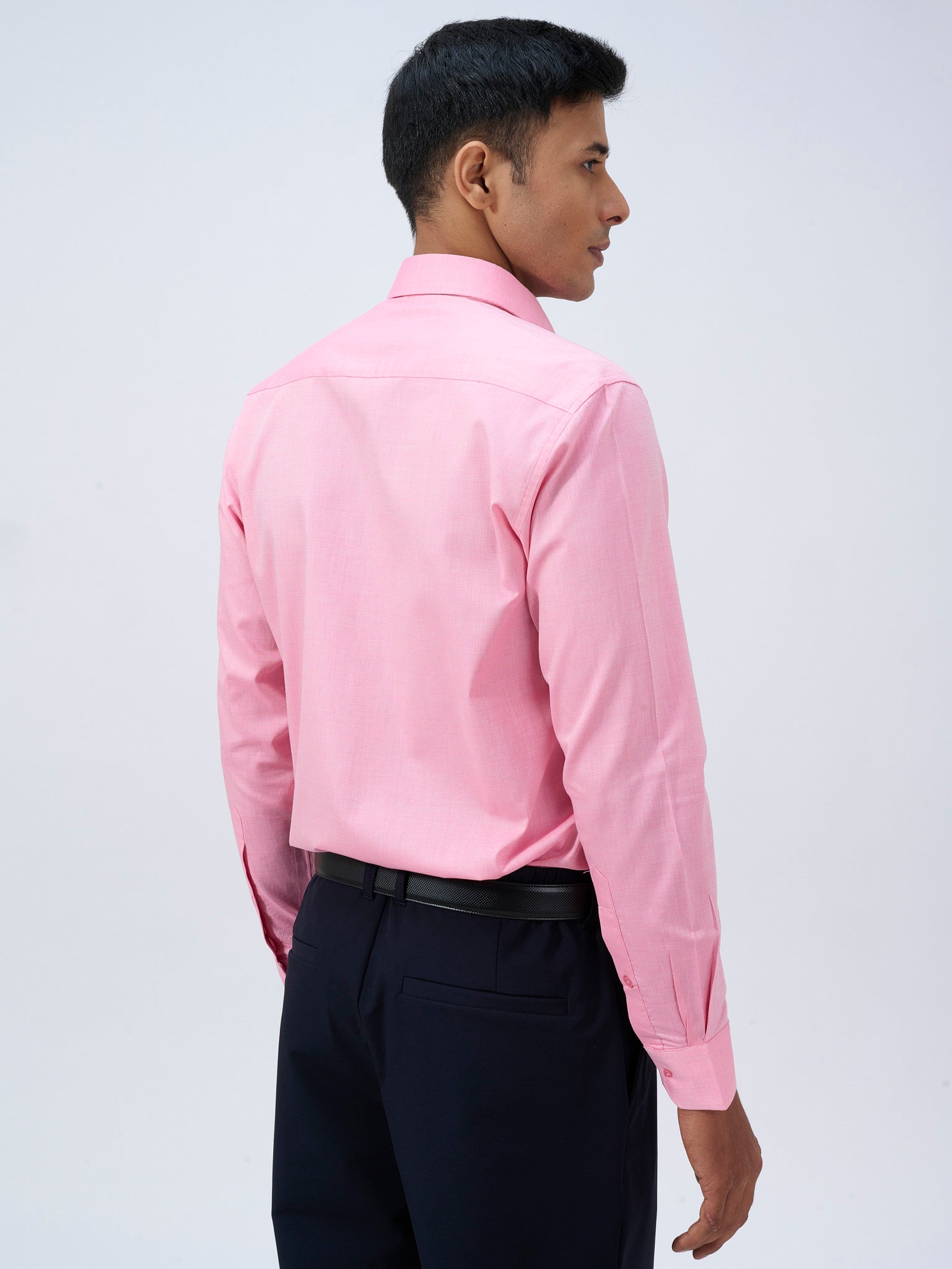 Flamingo Pink Dobby Shirt