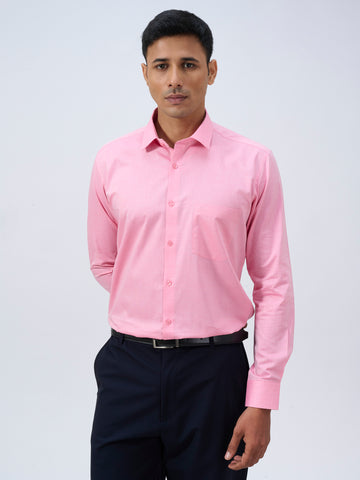 Flamingo Pink Dobby Shirt