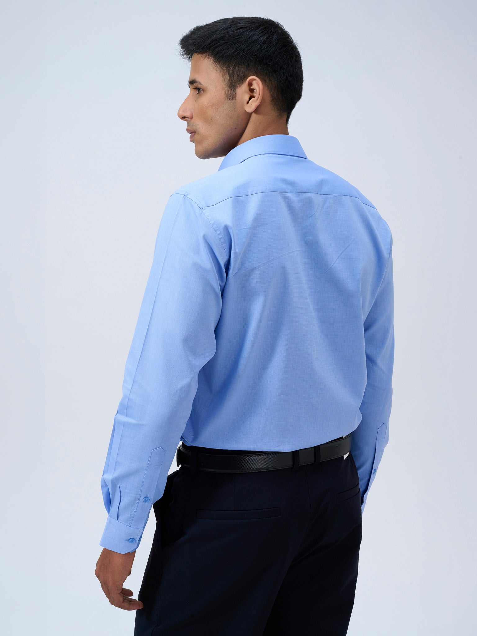 Periwinkle Blue Dobby Shirt