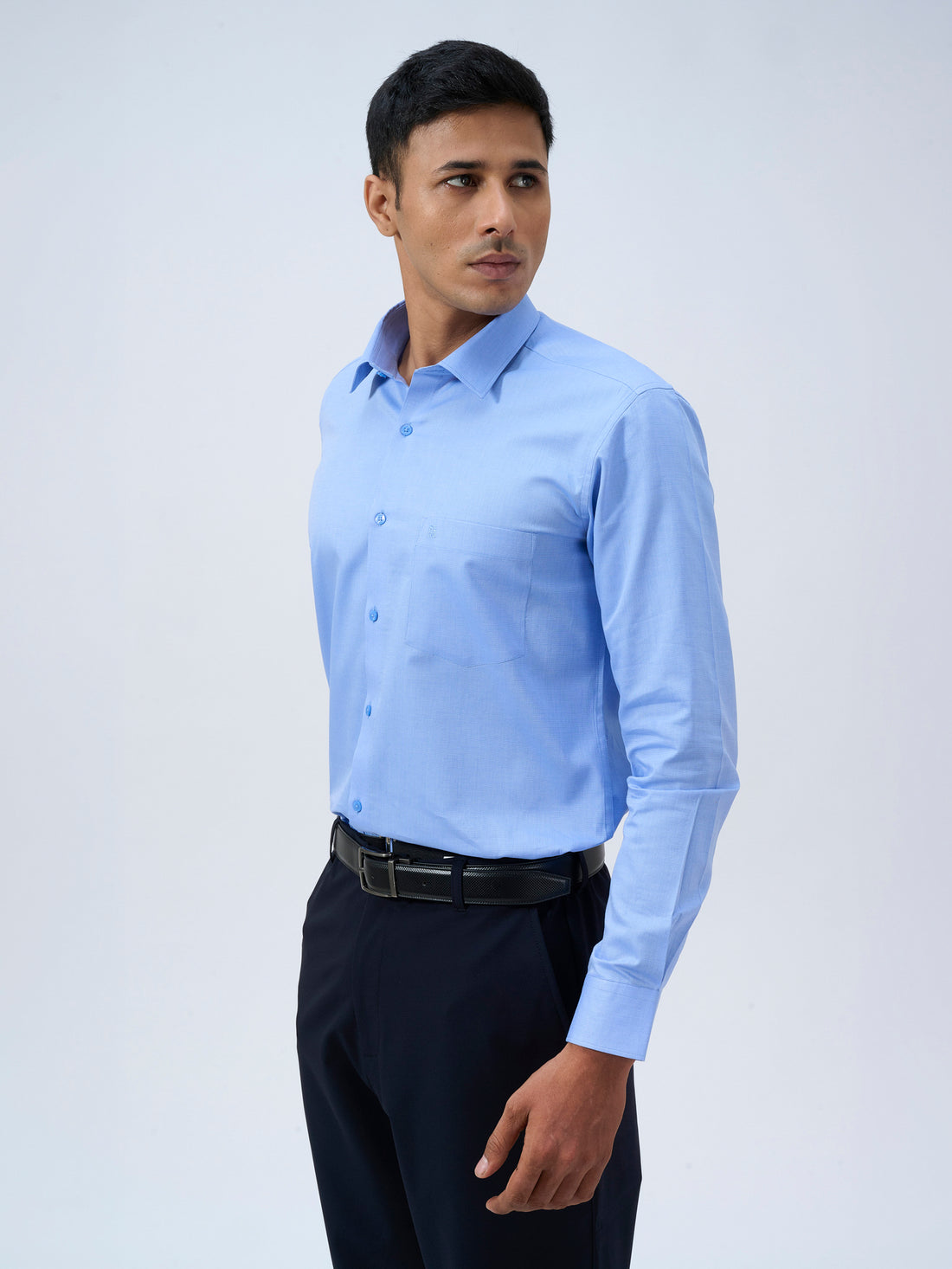 Periwinkle Blue Dobby Shirt