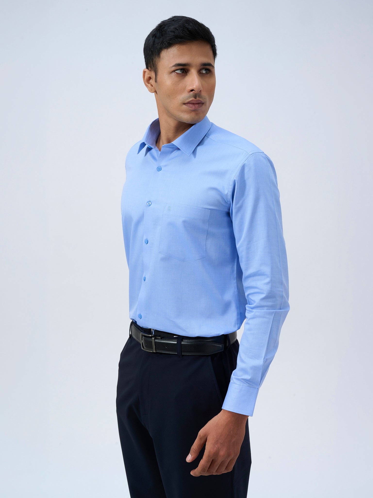 Periwinkle Blue Dobby Shirt