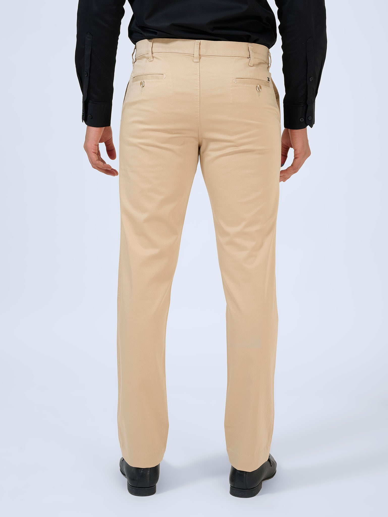Golden Beige Satin Trousers