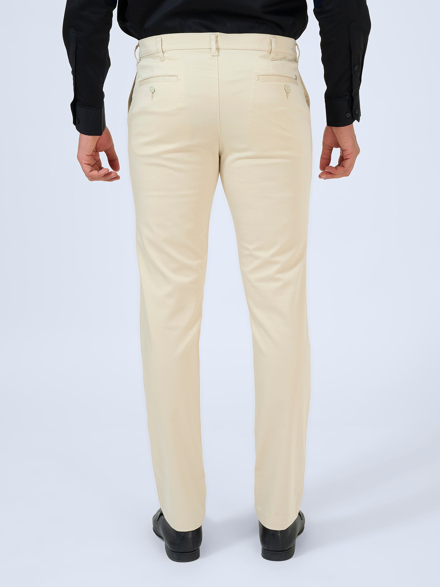 Warm Ivory Satin Trousers