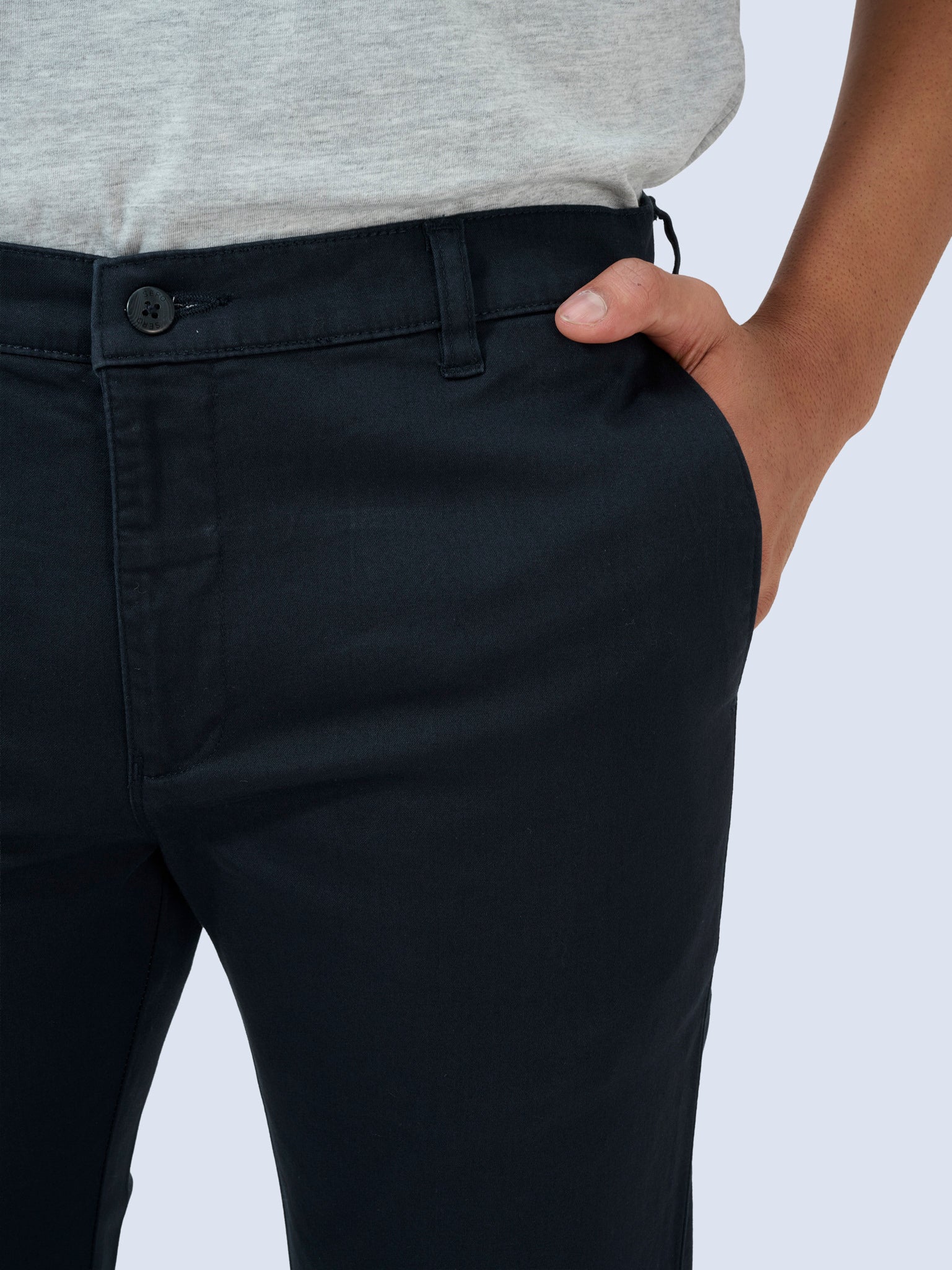 Intense Navy Satin Trousers