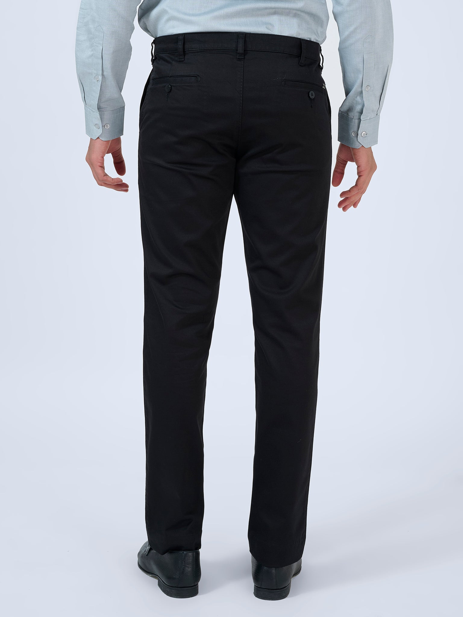 Ebony Black Satin Trousers