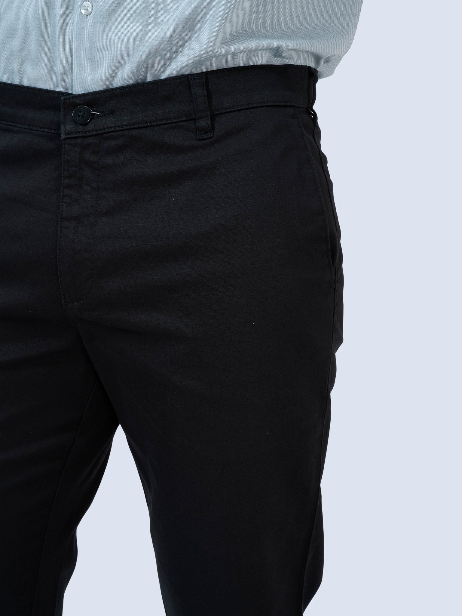 Ebony Black Satin Trousers