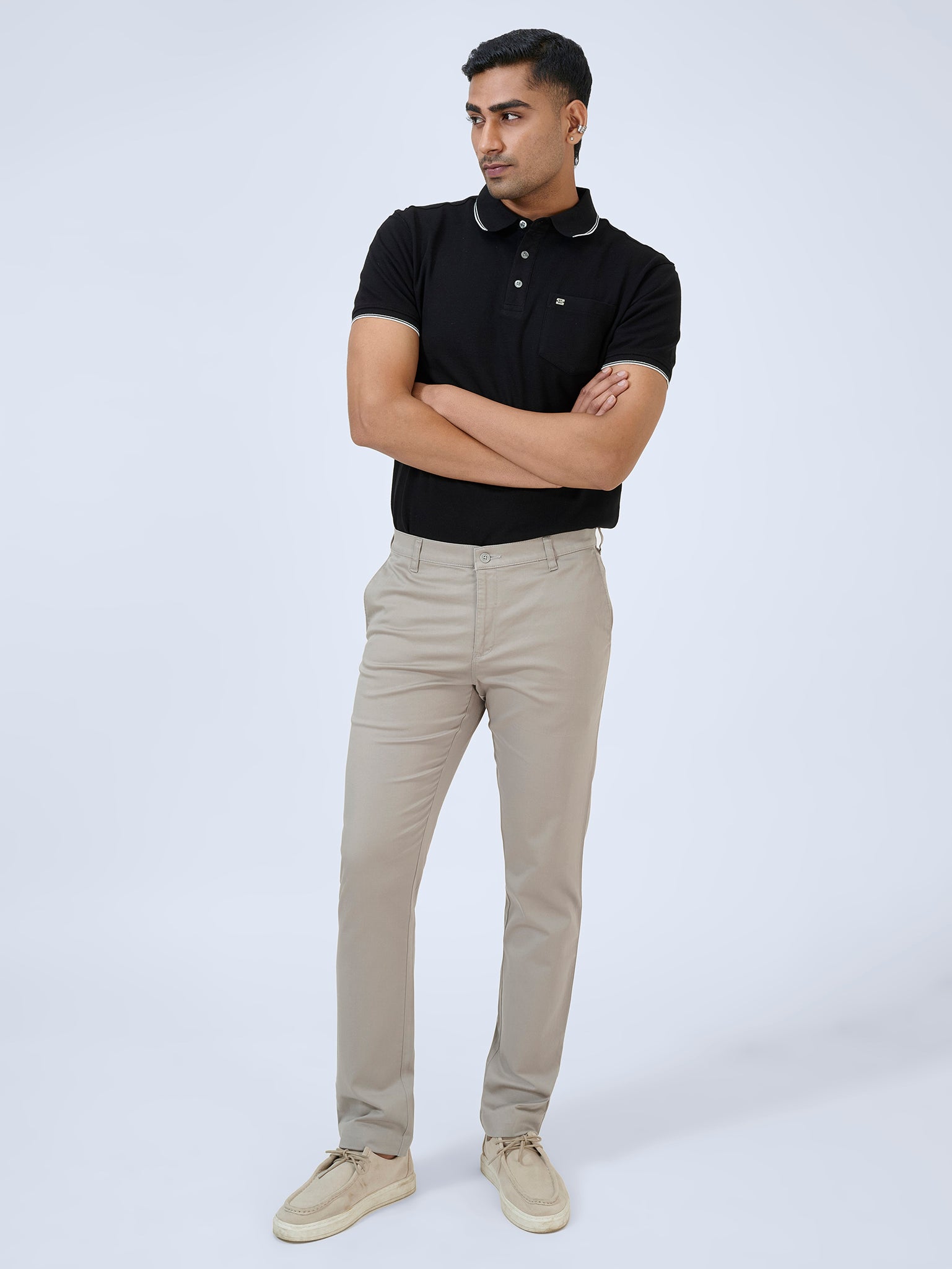 Natural Stone Satin Trousers