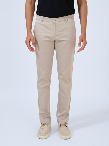 Soft Taupe Satin Trousers