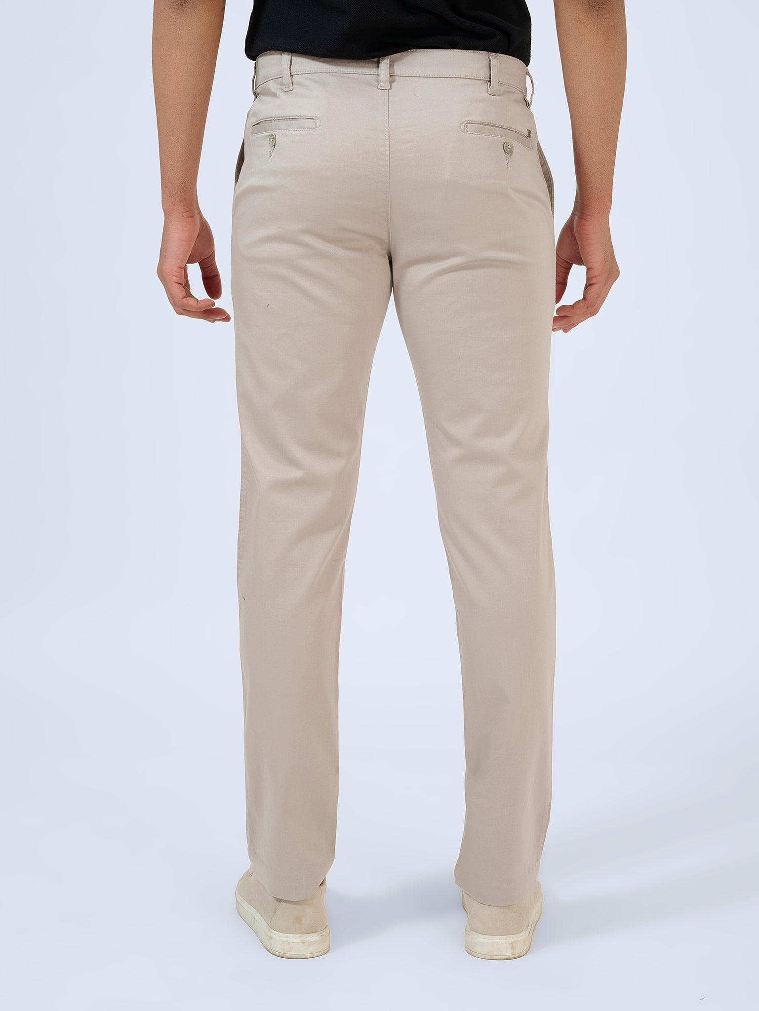Soft Taupe Satin Trousers