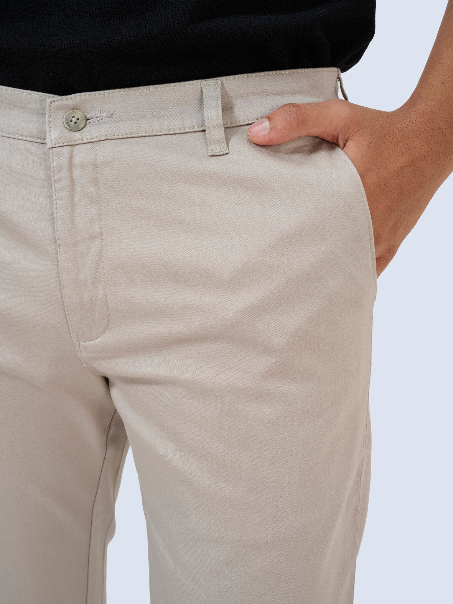 Soft Taupe Satin Trousers