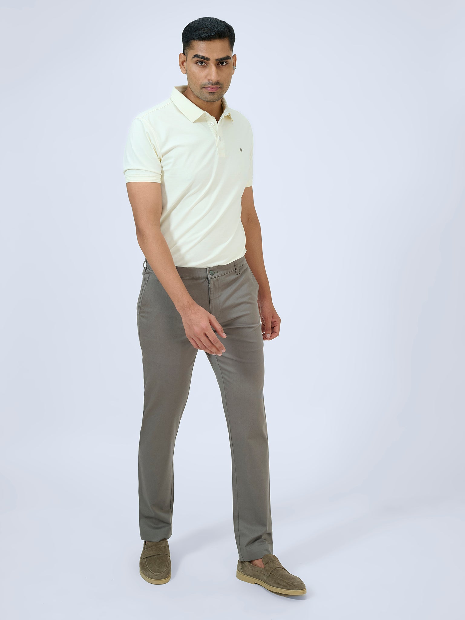 Sage Grey Satin Trousers
