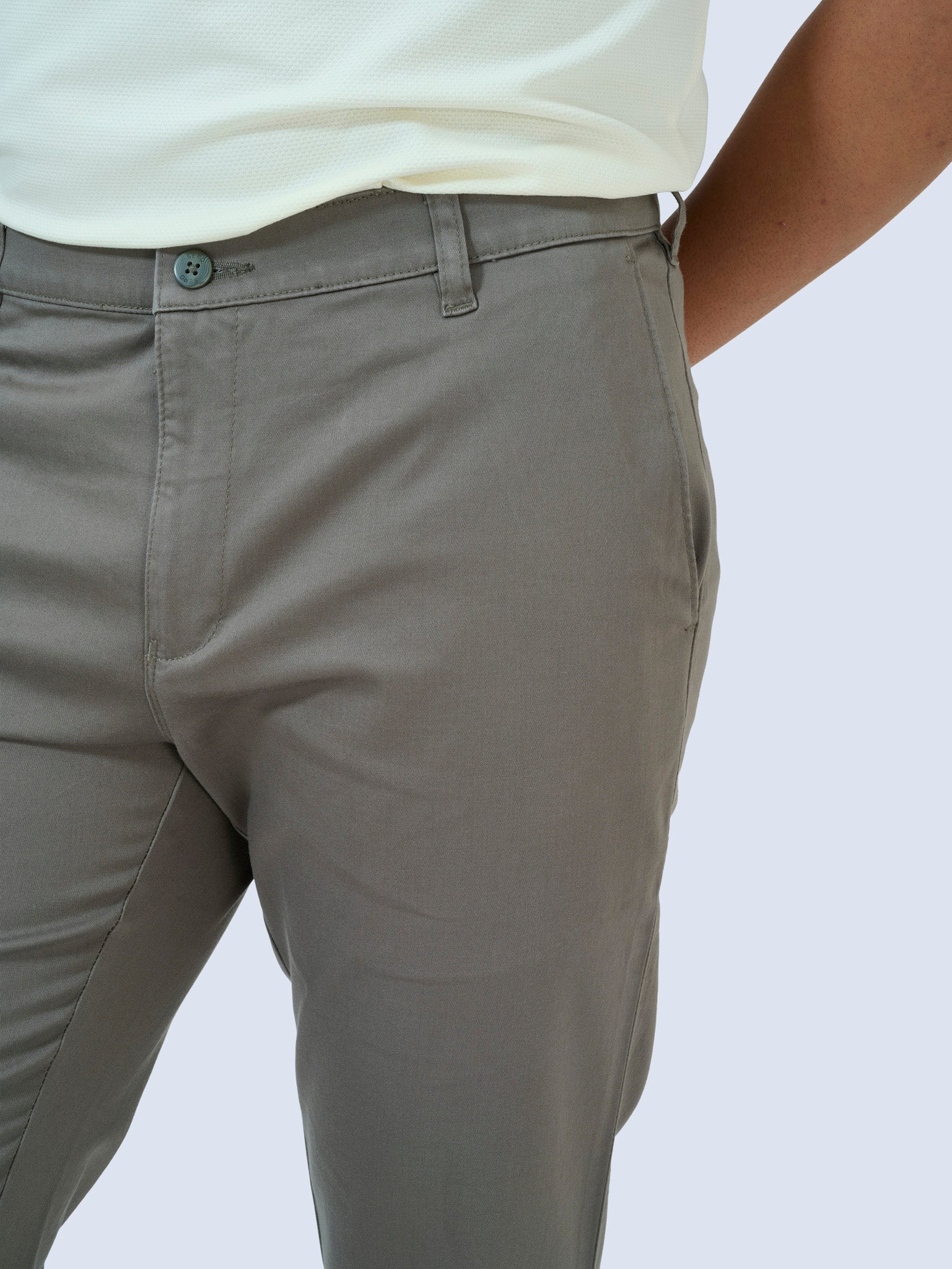 Sage Grey Satin Trousers