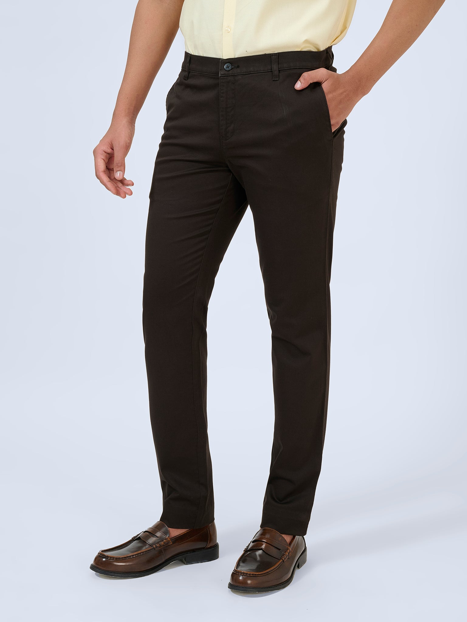 Earthly Mocha Satin Trousers
