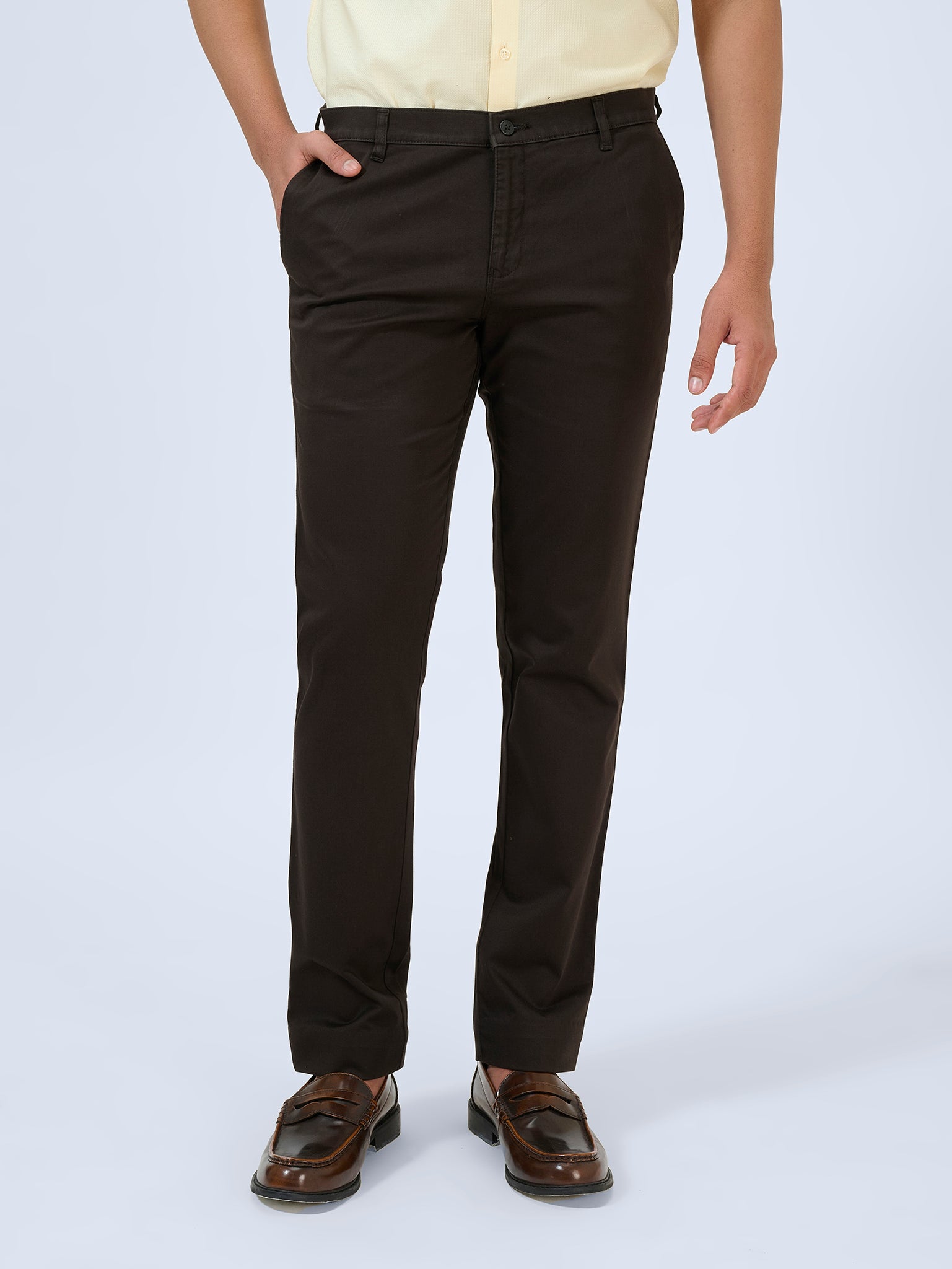 Earthly Mocha Satin Trousers