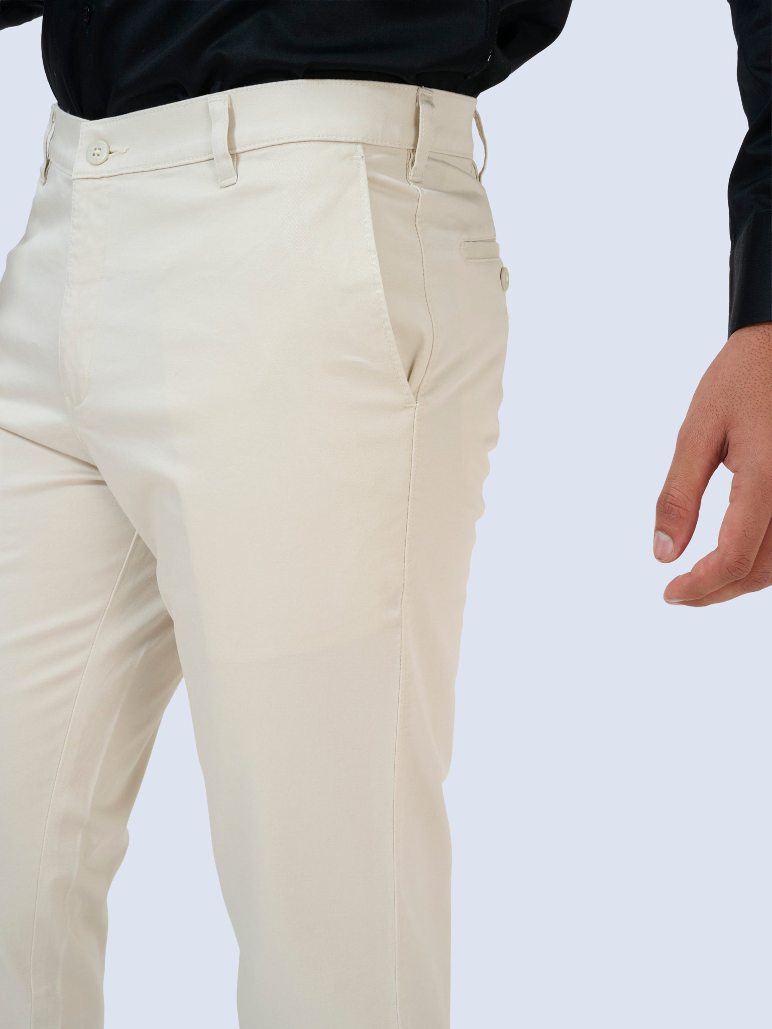 Ivory Whisper Twill Trousers