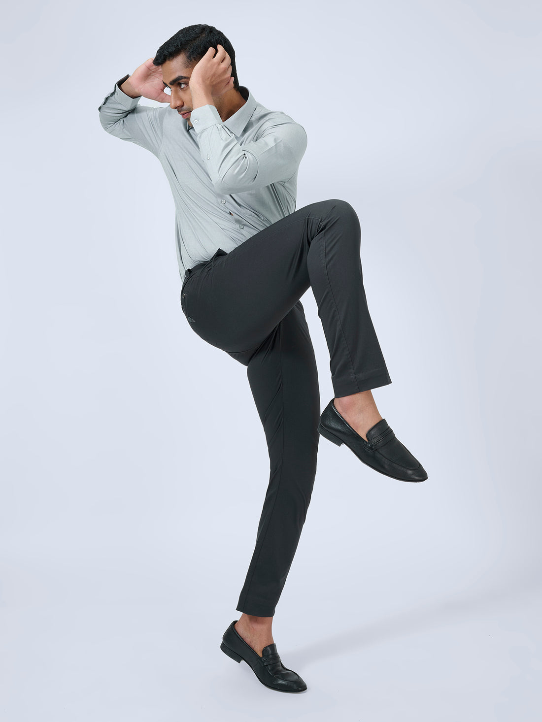 Deep Verdant Shadow Twill Trousers