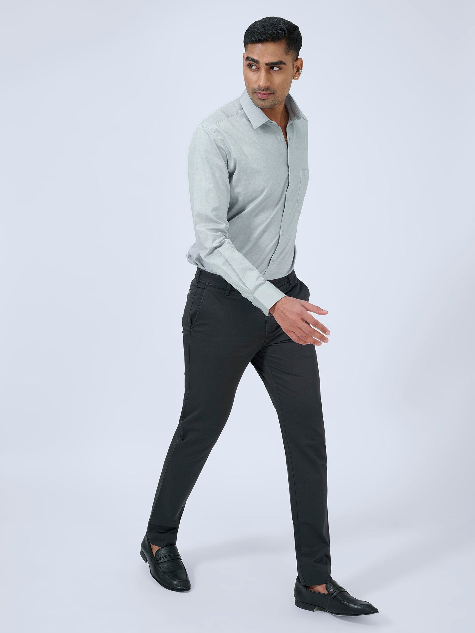 Deep Verdant Shadow Twill Trousers
