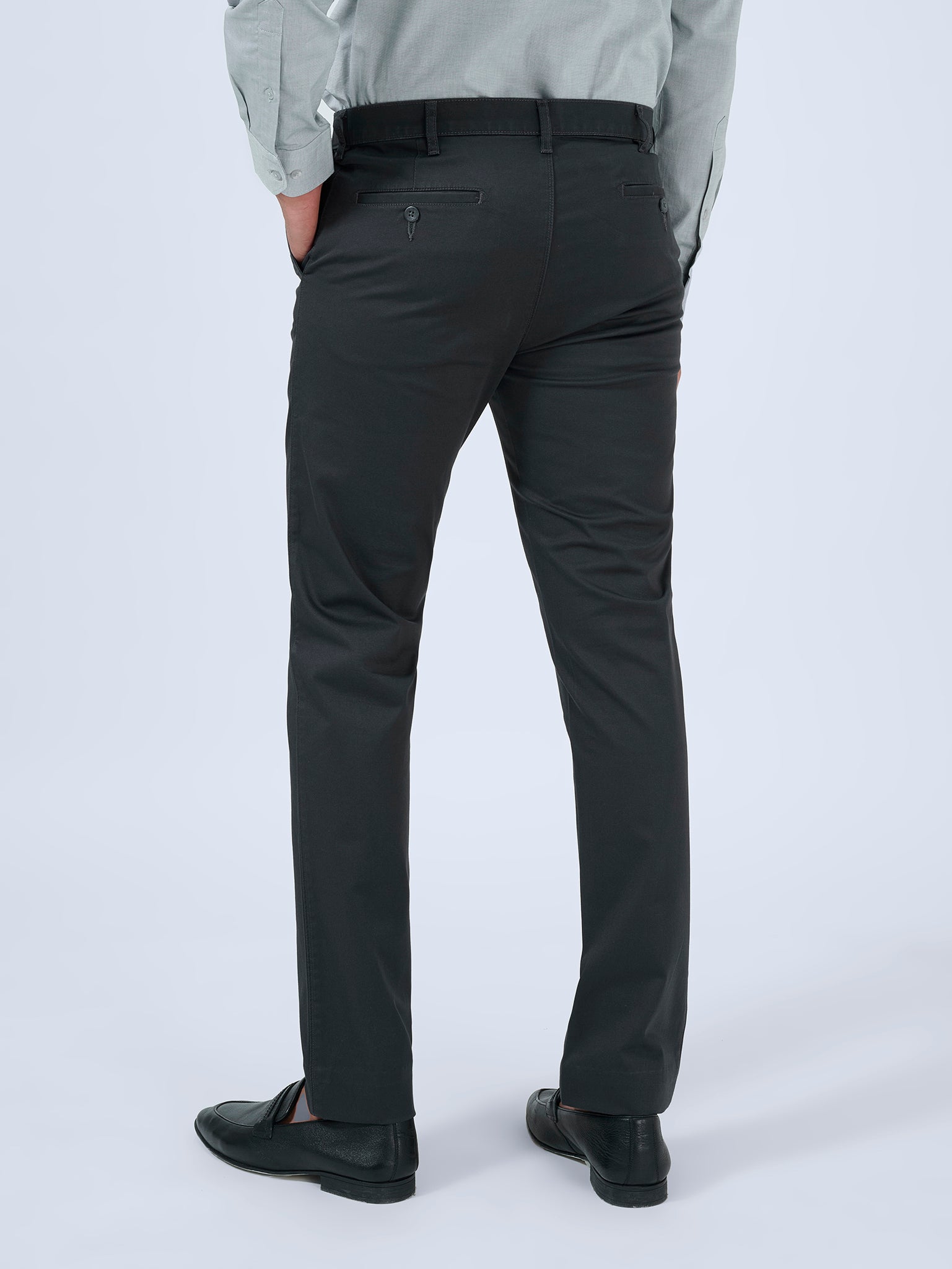 Deep Verdant Shadow Twill Trousers