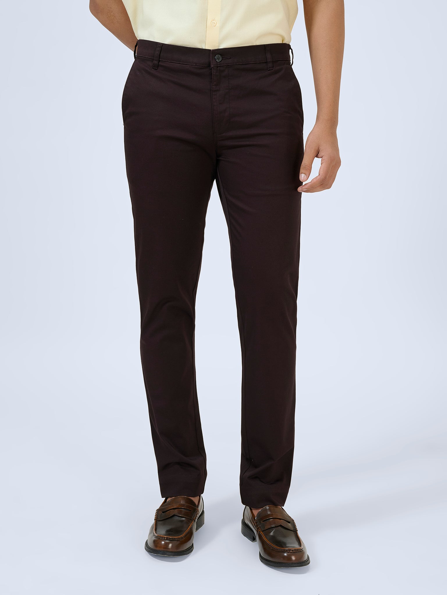 Chocolate Brown Twill Trousers