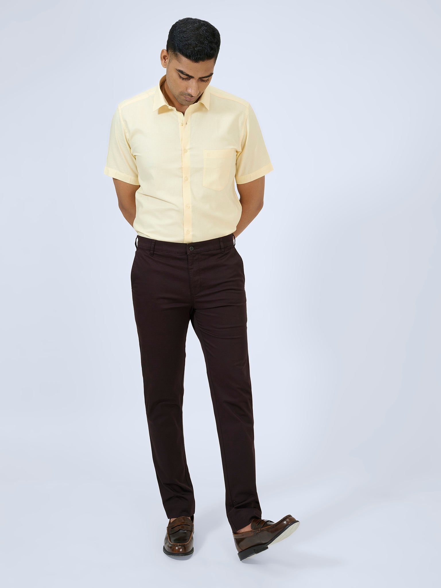 Chocolate Brown Twill Trousers