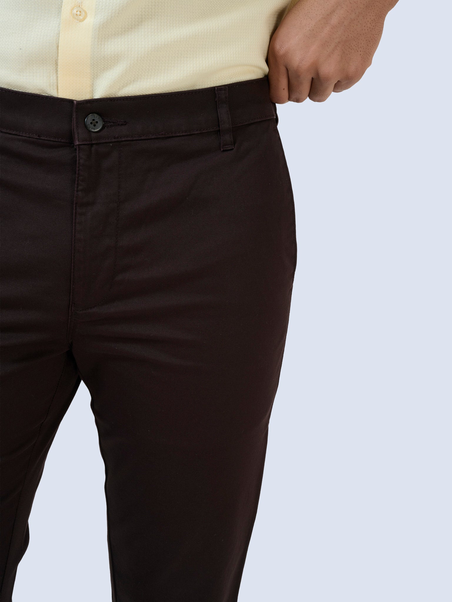 Chocolate Brown Twill Trousers