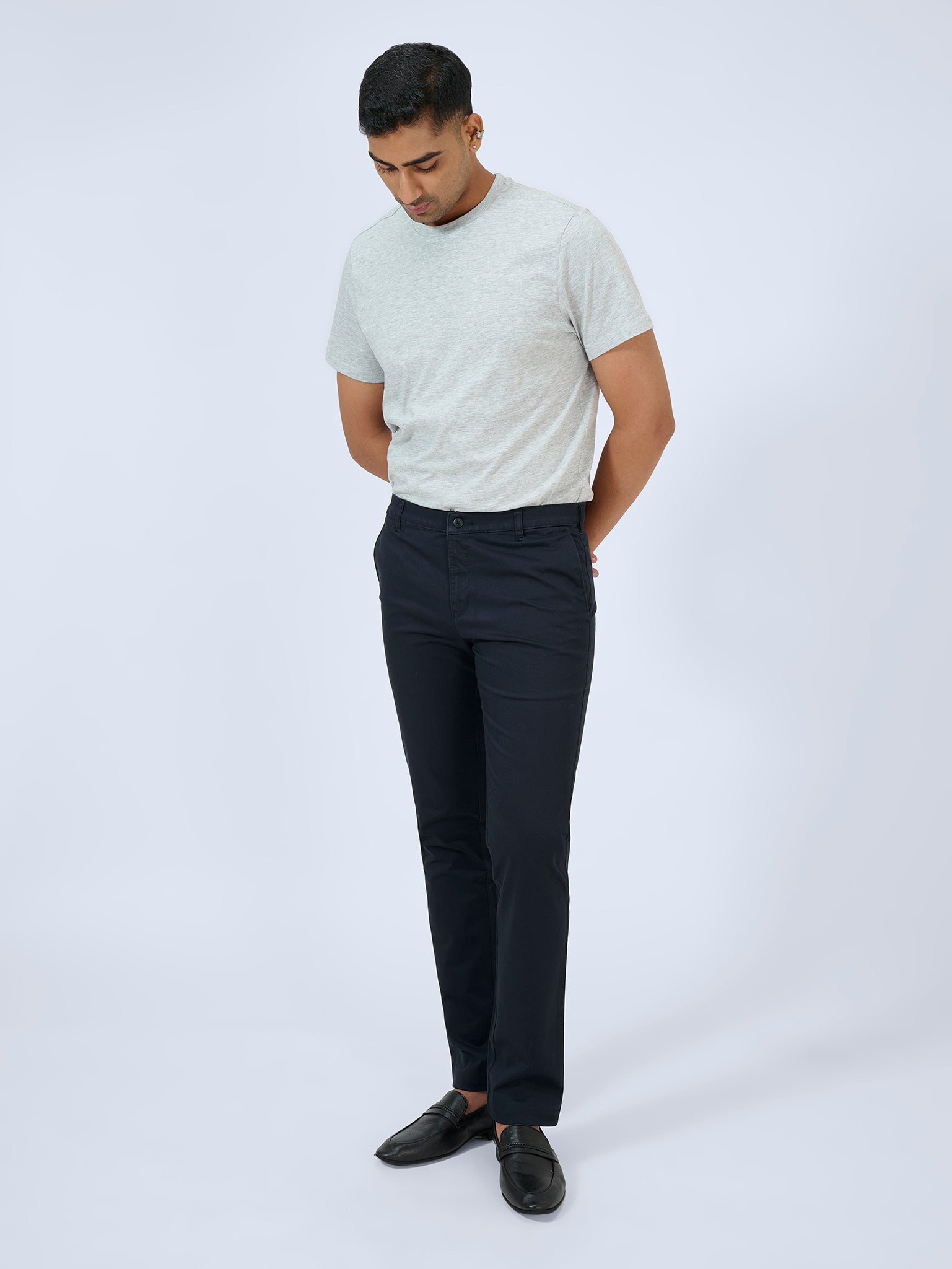 Night Sky Blue Twill Trousers